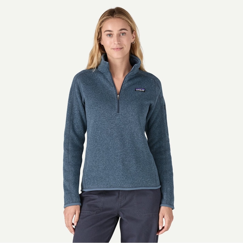 Patagonia Utility Blue Better Sweater 1/4-Zip Fleece Pullover, Size Medium